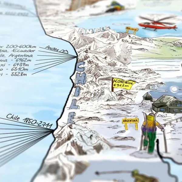 CARTE DU MONDE SNOW TRIP MAP