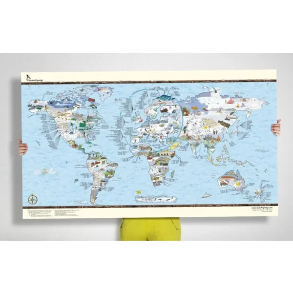 CARTE DU MONDE SNOW TRIP MAP