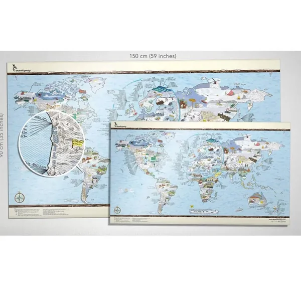 CARTE DU MONDE SNOW TRIP MAP