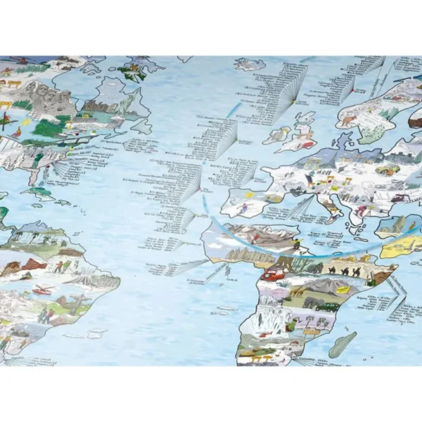 CARTE DU MONDE SNOW TRIP MAP
