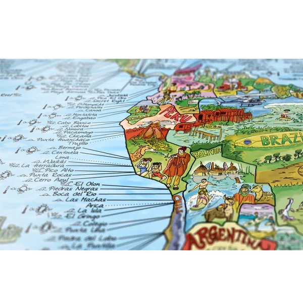 CARTE DU MONDE SURF TRIP MAP