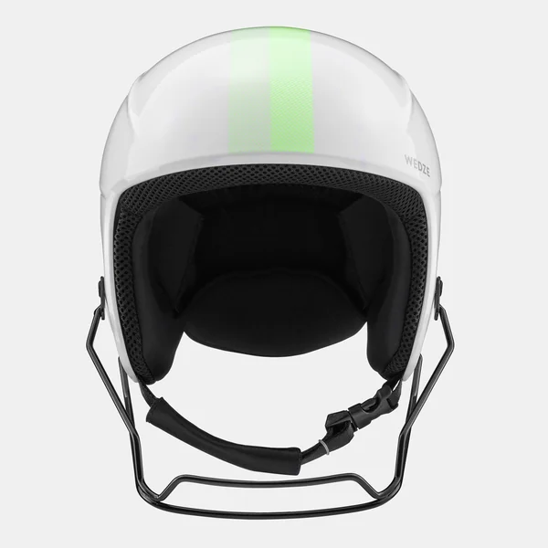 Casque de ski club compétition FIS enfant avec mentonnière - Blanc