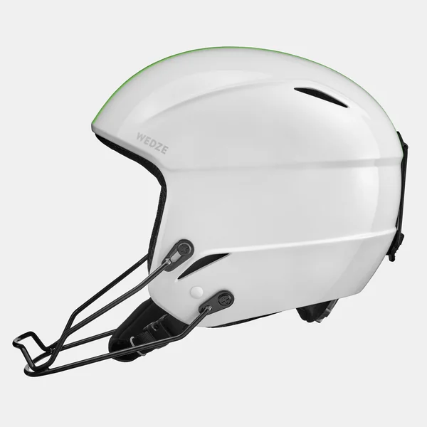 Casque de ski club compétition FIS enfant avec mentonnière - Blanc