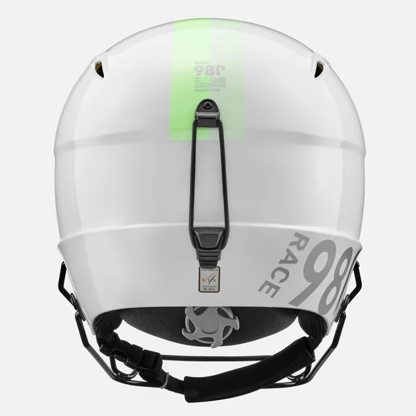 Casque de ski club compétition FIS enfant avec mentonnière - Blanc