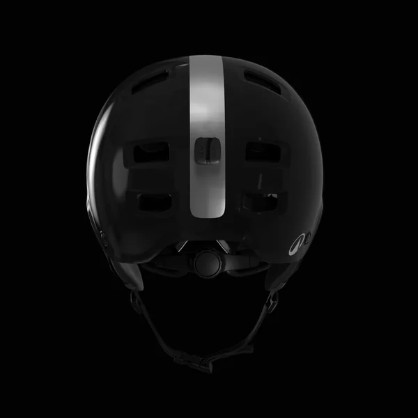 Casque vélo ville avec visière - cbh 580 noir brillant