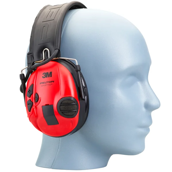Casque électronique anti-bruit Peltor SportTac noir rouge