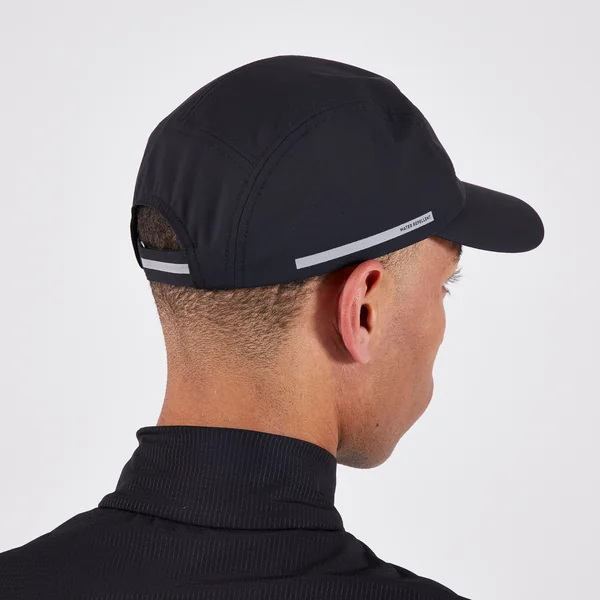 Casquette de running pluie adulte - kiprun déperlante 5 panel noir