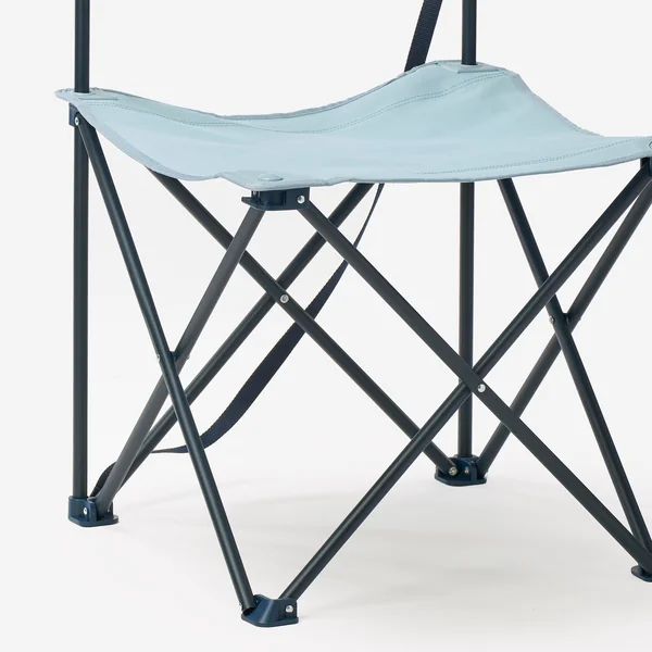 Chaise de camping pliante bleue