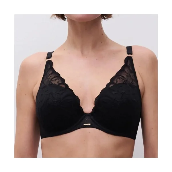 Chantelle Fleurs noir soutien-gorge rembourré