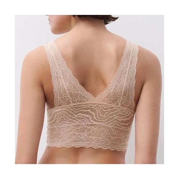 Chantelle Floral Touch beige soutien-gorge sans armatures en dentelle