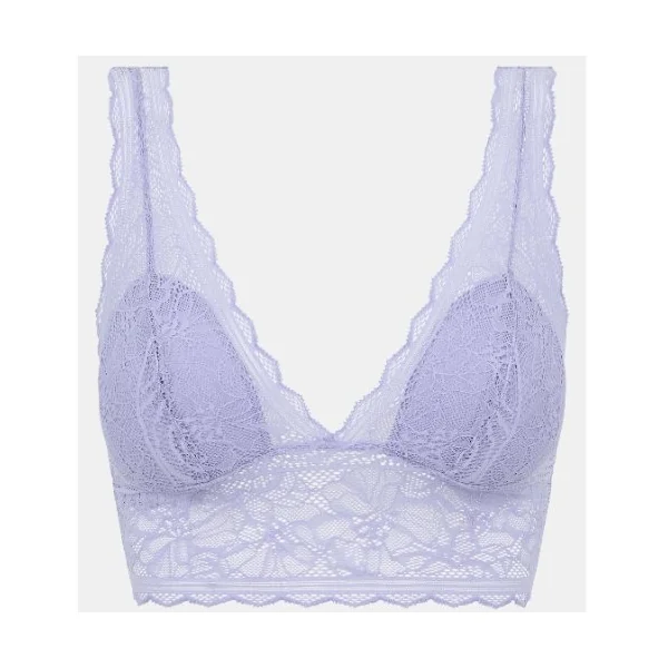 Chantelle Floral Touch jeans bleu soutien-gorge sans armatures en dentelle