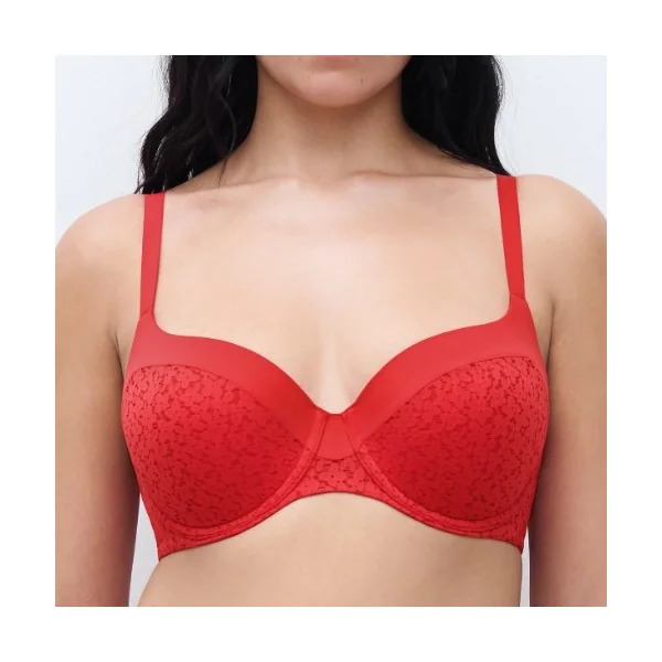 Chantelle Norah rouge soutien-gorge rembourré
