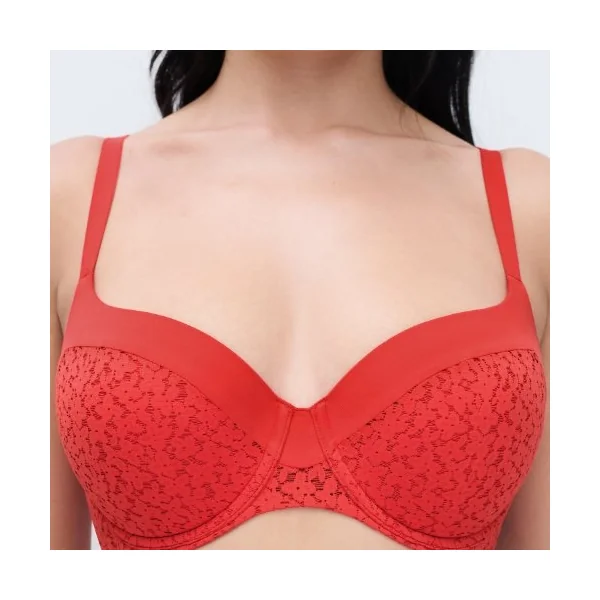 Chantelle Norah rouge soutien-gorge rembourré