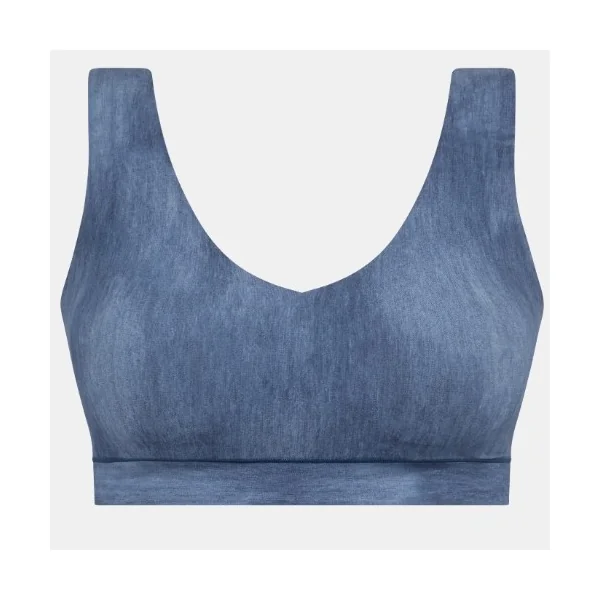 Chantelle SoftStretch jeans bleu soutien-gorge sans armatures en dentelle