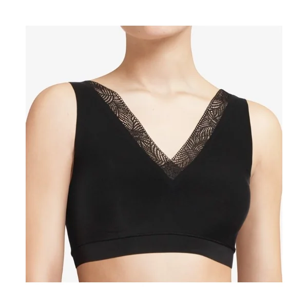 Chantelle SoftStretch noir soutien-gorge sans armatures en dentelle