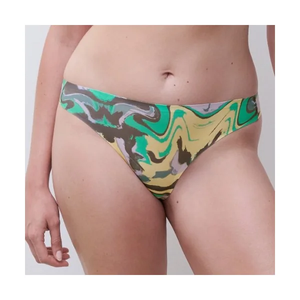 Chantelle SoftStretch vert/print culotte string