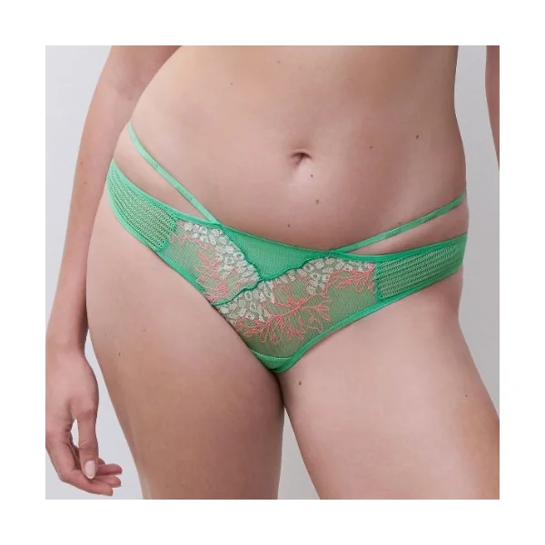 Chantelle Spice vert slip brésilien