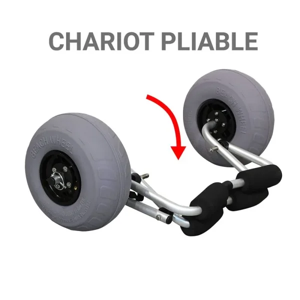 Chariot universel de kayak avec roue ballon - ryde