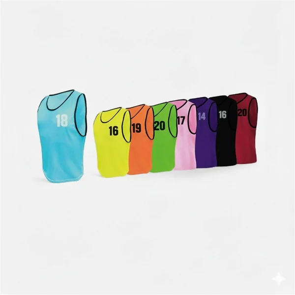 CHASUBLES NUMÉROTÉES ADULTE 16 À20 ROUGE