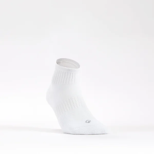CHAUSSETTES DE SPORT MI-HAUTES RS 500 BLANC LOT DE 3
