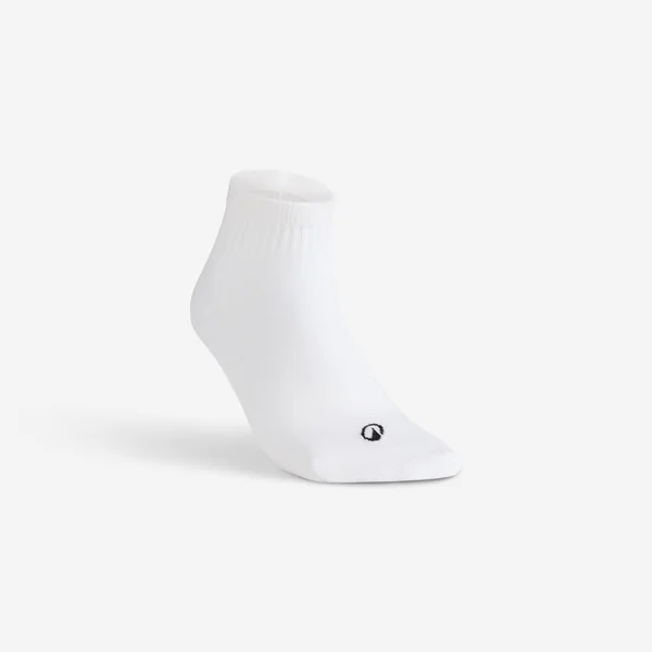 CHAUSSETTES DE TENNIS MI-HAUTES RS 100 BLANCHE LOT DE 3