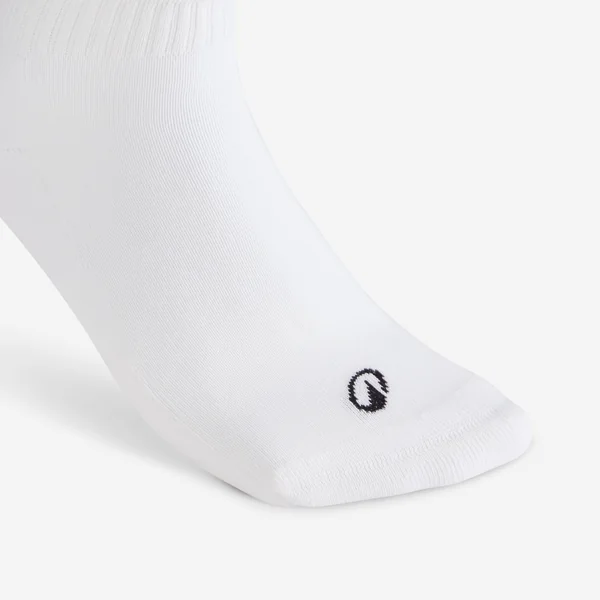 CHAUSSETTES DE TENNIS MI-HAUTES RS 100 BLANCHE LOT DE 3