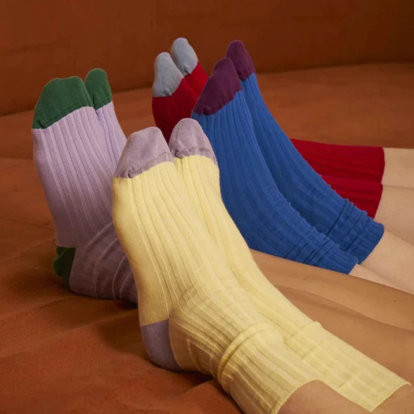 Chaussettes Yvette Mécano orange rougeâtre 36/38 Maison Vivaraise