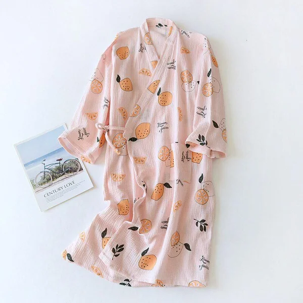 Chemise De Nuit Coton Kimono