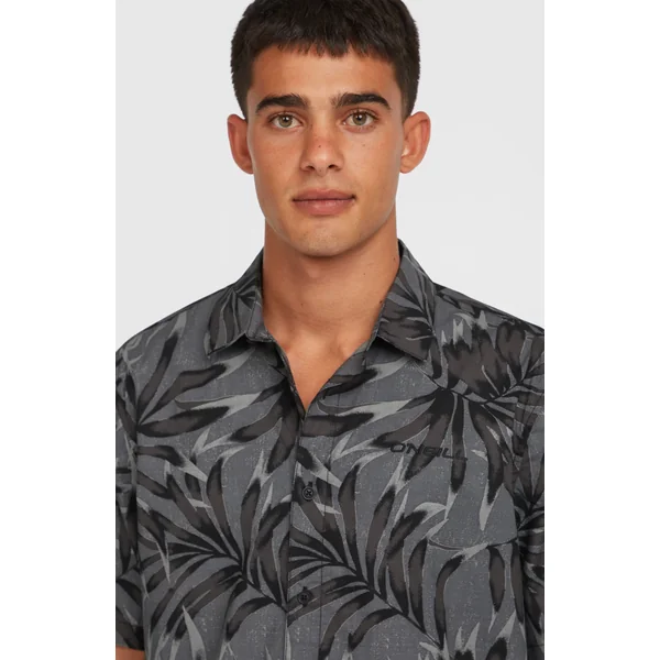Chemise Print | Black Dipped Leaves