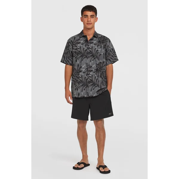 Chemise Print | Black Dipped Leaves