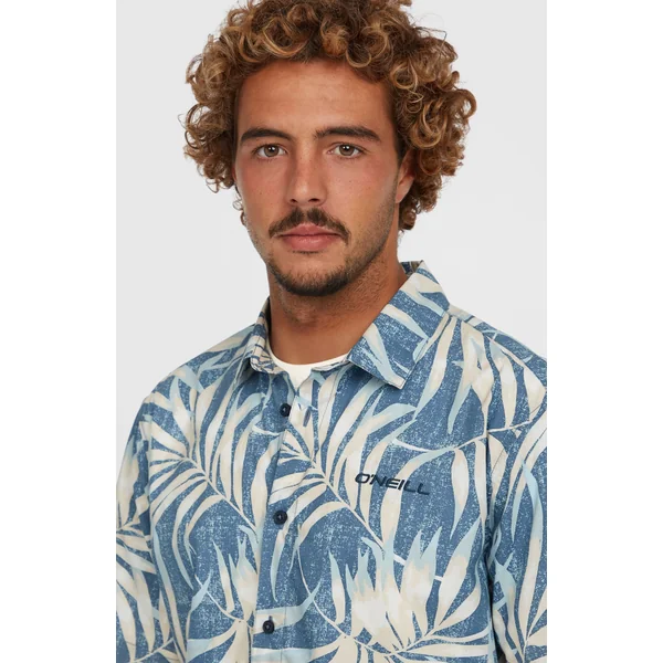 Chemise Print | Blue Dipped Leaves