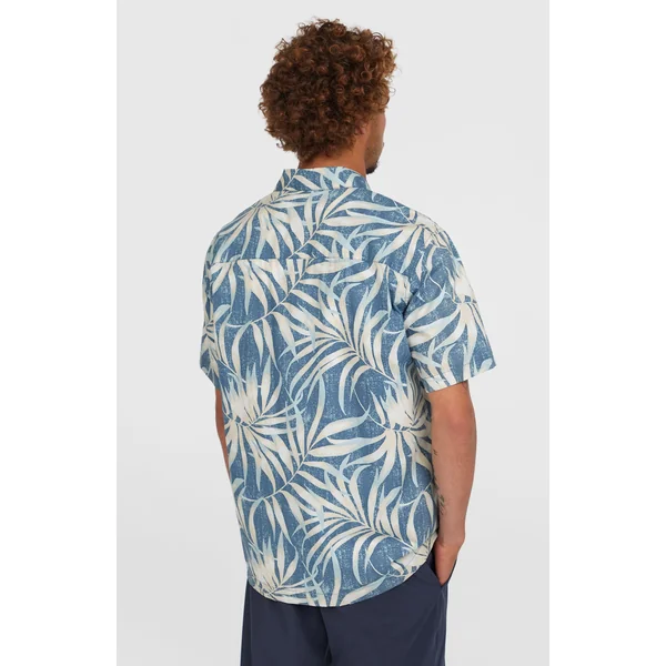 Chemise Print | Blue Dipped Leaves