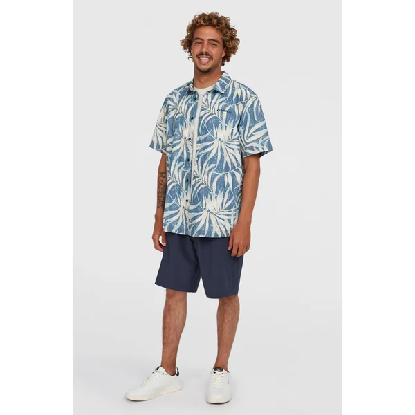Chemise Print | Blue Dipped Leaves
