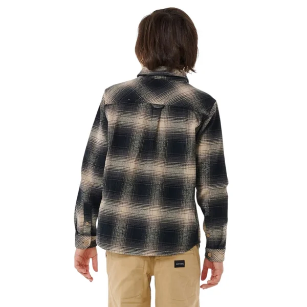Chemise rip curl count flannel shirt -boy taupe