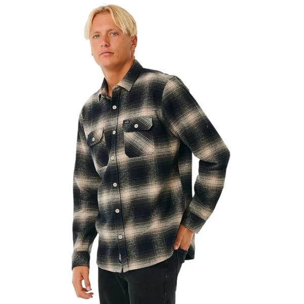 Chemise rip curl count flannel shirt taupe