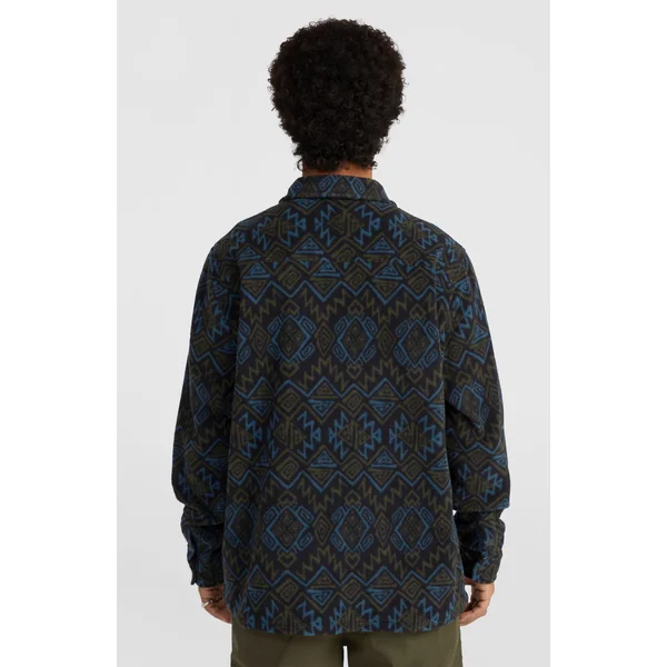 Chemise Superfleece | Black Retro Ikat