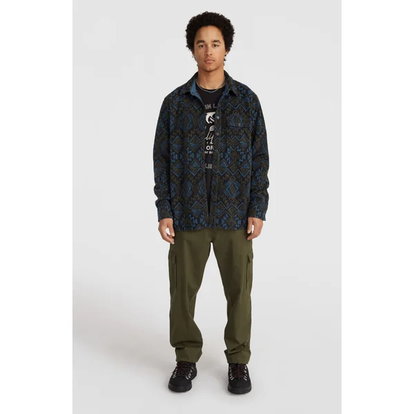 Chemise Superfleece | Black Retro Ikat