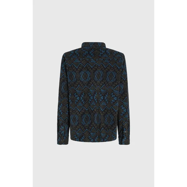 Chemise Superfleece | Black Retro Ikat