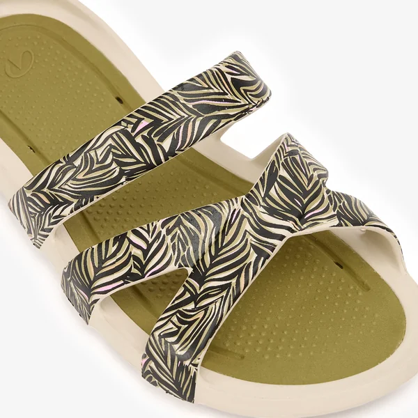 Claquettes piscine Femme - Slap 500 beige or olive