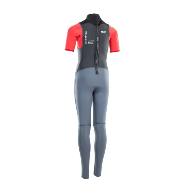 COMBINAISON ION CAPTURE JUNIOR STEAMER 3/2 BACKZIP BLEU/ROUGE/NOIR