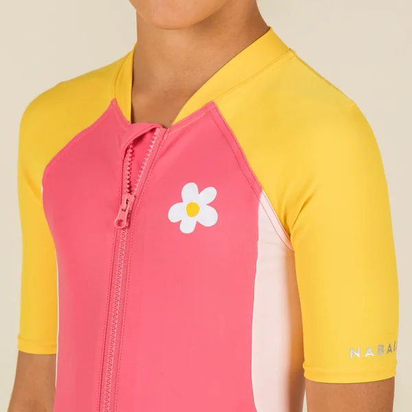 Combinaison natation shorty swim fille 100 - rose