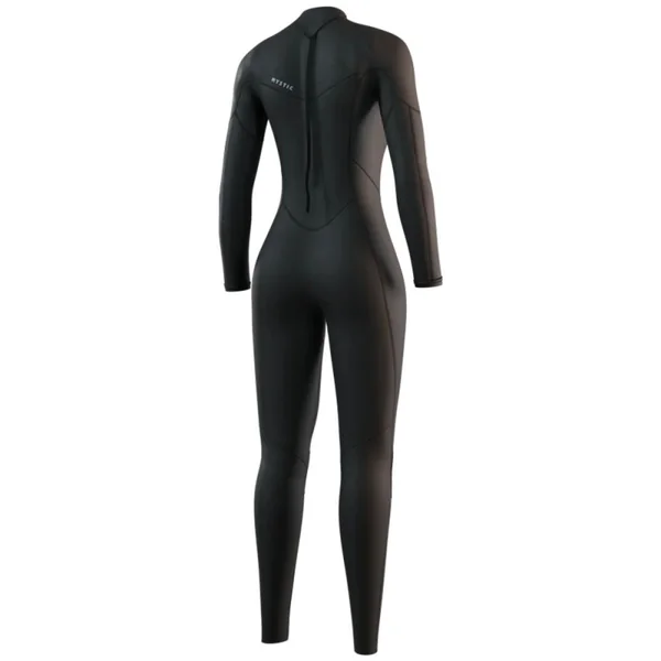 Combinaison neoprene femme mystic brand flatlock 3-2 backzip 2026 noir