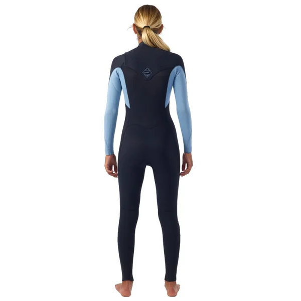 Combinaison neoprene femme o neill hyperfreak 4-3+ front zip noir-bleu