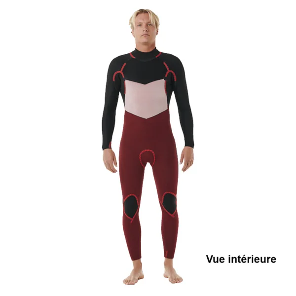 COMBINAISON RIP CURL DAWN PATROL 4/3 BACKZIP NOIR