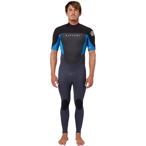 Combinaison rip curl omega 2-2 backzip manches courtes bleu