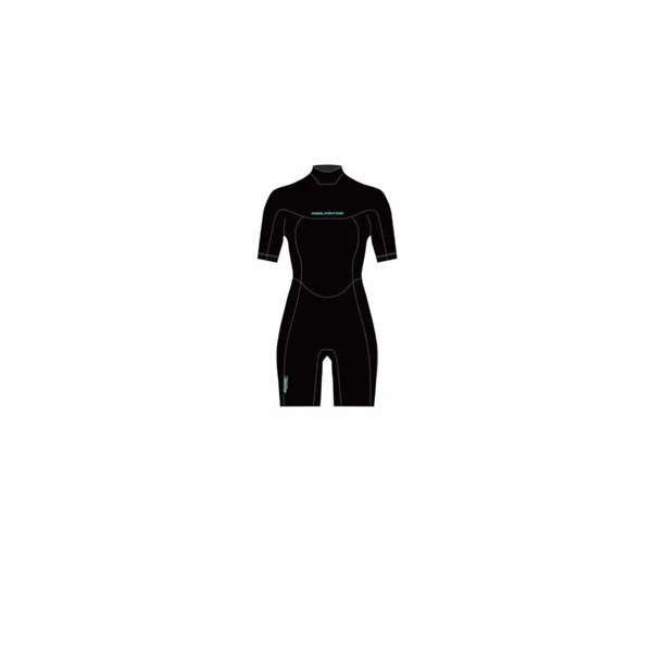 Combinaison shorty femme NEILPRYDE Spark S/S 2/2 Back Zip Black