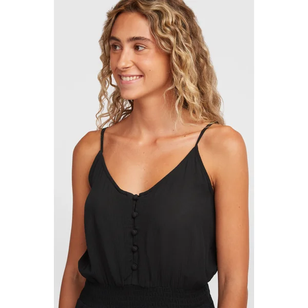 Combishort boutonnée à fines bretelles | Black Out