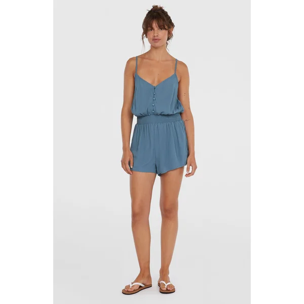 Combishort boutonnée à fines bretelles | Copen Blue