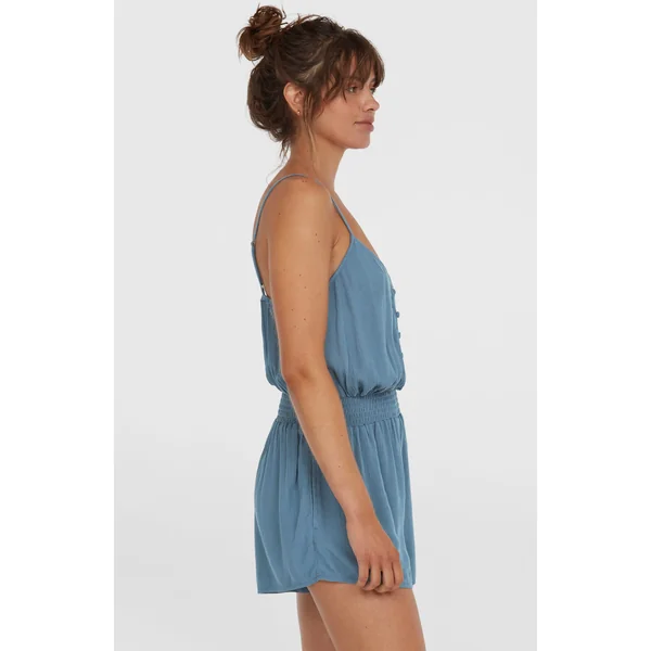 Combishort boutonnée à fines bretelles | Copen Blue