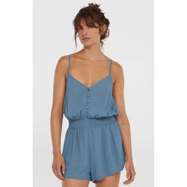 Combishort boutonnée à fines bretelles | Copen Blue